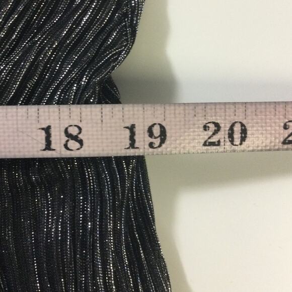 BLOOMCHIC 18-20 2X Plus black metallic elastic waist pockets midi dress NEW B80 - Picture 5 of 8